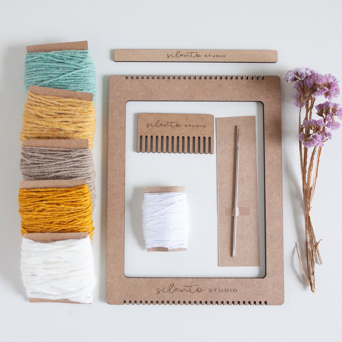 Telar Artesanal - 🧶 Kit Completo para Proyectos DIY: Posavasos, Tapices y Más