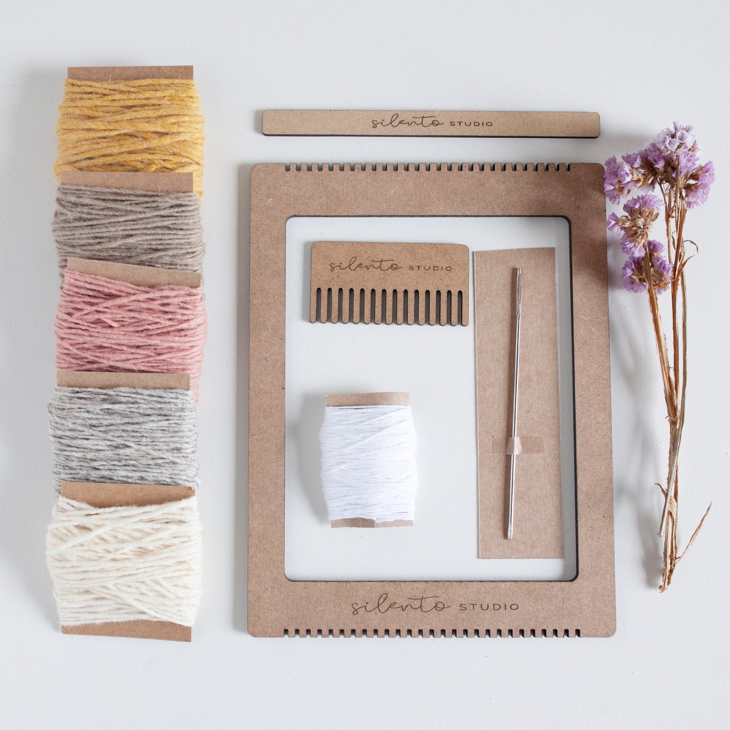 Telar Artesanal - 🧶 Kit Completo para Proyectos DIY: Posavasos, Tapices y Más