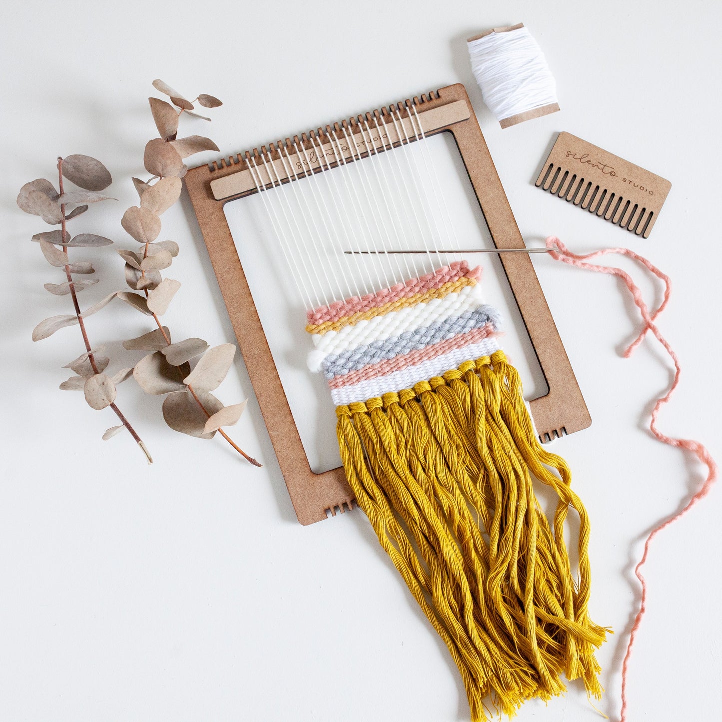 Telar Artesanal - 🧶 Kit Completo para Proyectos DIY: Posavasos, Tapices y Más