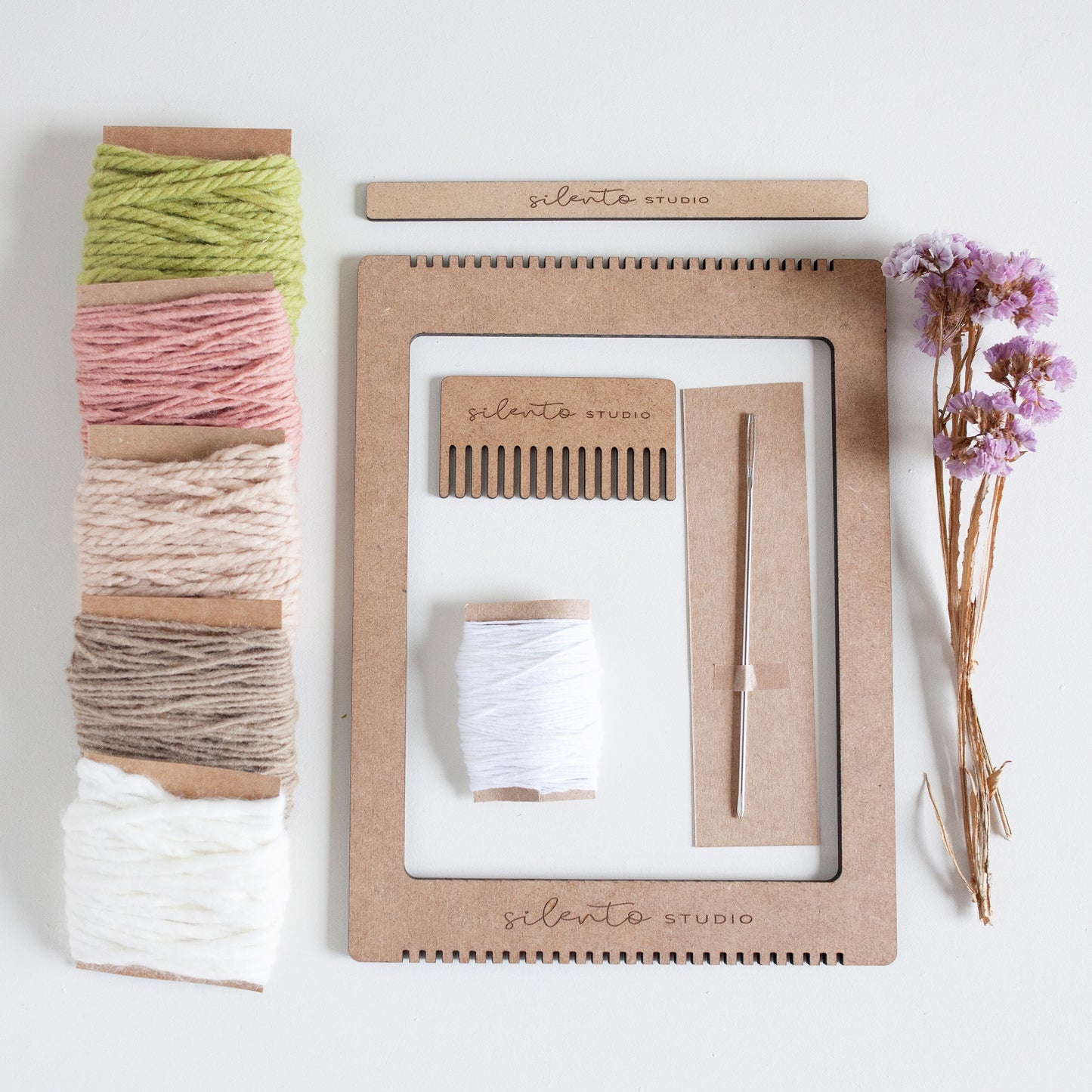 Telar Artesanal - 🧶 Kit Completo para Proyectos DIY: Posavasos, Tapices y Más